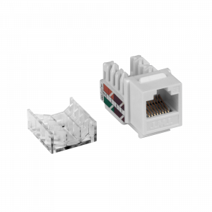 Модуль Keystone RJ45, Cat.5E, UTP, 90 градусов, белый